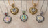 Buy one get one free! Sacred Heart Khanda / Adi Shakti pendants in stainless steel with natural gemstones